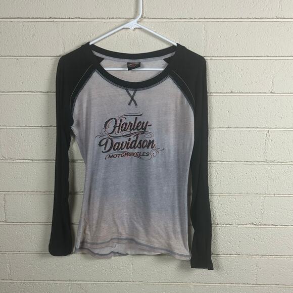 Harley-Davidson Ventura Camarillo Bling Raglan Tee size S - Picture 1 of 8